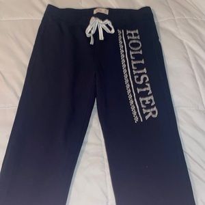 navy blue hollister sweatpants